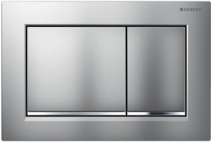 115.080.JQ.1 клавиша Omega30 двойной смыв. к 111.003/030/060  лакированный матовый хром, с легкоочищаемой поверхностью, глянцевый хром