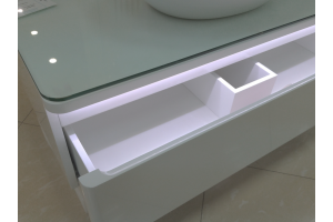 Тумба под раковину Misty Скай 100 белая глянцевая - 3