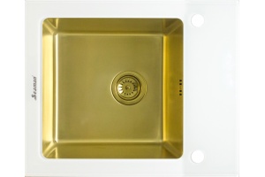 Мойка кухонная Seaman Eco Glass SMG-610W-Gold