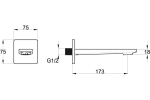 Излив для ванны BelBagno Carin хром - 2