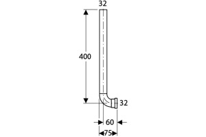 Колено смыва для писсуара Geberit  (119.704.16.1) - 2