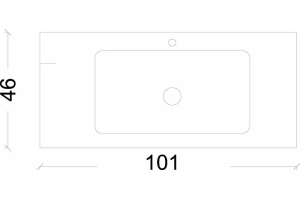 Раковина - столешница Armadi Art Vallessi 100 черный  - 3