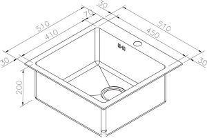 Мойка кухонная Zorg Inox Pvd SZR-51 BRONZE - 3