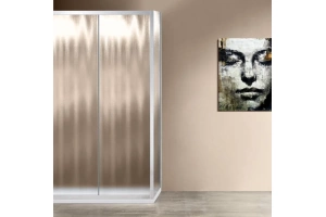 Боковая стенка Vincea Garda 80х190 хром стекло рифленое - 2