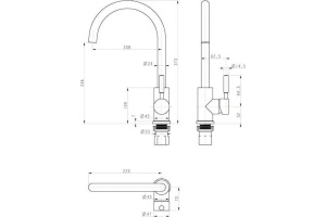 Смеситель для кухни Paulmark Holstein бежевый матовый - 2