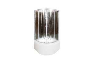 Душевая кабина Deto L 100х100 без крыши, хром (L810NBLACK)