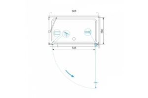 Душевой уголок RGW Hotel HO-045-1 60x80 профиль хром стекло прозрачное - 3