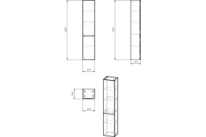 Шкаф-пенал Cersanit Lara 30 - 2