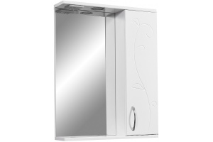 Зеркало-шкаф Stella Polar Фантазия 55 R с подсветкой белый