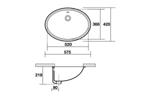 Встраиваемая раковина Kerasan  (773301) - 2