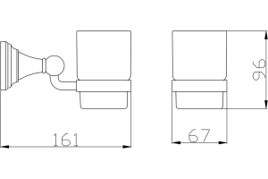Стакан для зубных щеток Rav Slezak Morava черный матовый - 2