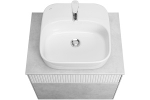 Тумба с раковиной Aquaton Марбл 60 белый-серый - 2