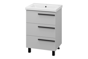 Тумба под раковину Misty Ненси 60 серая матовая