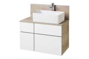 Тумба под раковину Aquaton Мишель 80 светлое дерево-белый