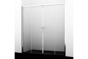 Душевая дверь в нишу Wasserkraft Lippe 170х190 профиль хром стекло прозрачное