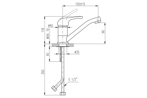 Смеситель для раковины Rav Slezak Sazava хром (SA015.5) - 2
