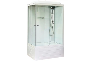 Душевая кабина Royal Bath 100x80 R стекло прозрачное задняя стенка белая
