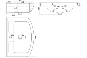 Мебельная раковина Misty Изео 65 белая - 3