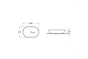 Накладная раковина Vincea 60х41 черная матовая - 3