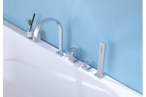 Смеситель на борт ванны Abber Wasserfall хром (AF8613) - 2