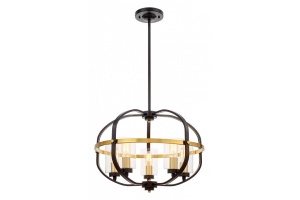 Люстра на штанге LUMINA DECO Monterey LDP 1141-5 BK+MD