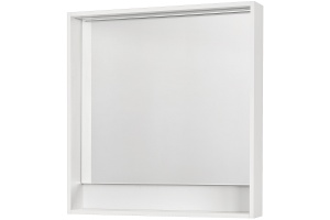 Зеркало-шкаф Aquaton Капри 80 с подсветкой белый глянцевый