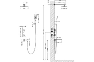 Душевой комплект Timo Petruma SX-5049/03SM черный - 2