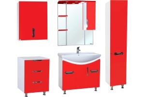 Зеркало-шкаф Bellezza Лагуна 75 R красный - 2