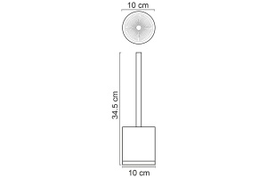 Ершик для унитаза Wasserkraft Vils черный матовый - 3