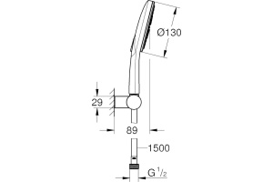 Душевой гарнитур Grohe Rainshower SmartActive 26580000 - 2