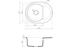 Мойка кухонная Omoikiri Sakaime 60E-DC темный шоколад - 3