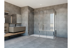 Душевой уголок Vincea Garda 170х90 хром стекло прозрачное - 2