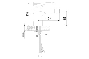 Смеситель для биде Lemark Status хром (LM4408C) - 2