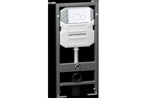 Система инсталляции для унитазов Ceramica Nova Envision с кнопкой Round белой матовой