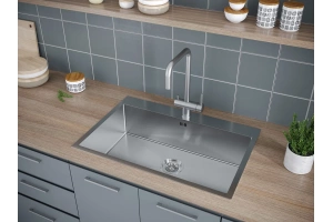 Мойка кухонная Paulmark Vast 75 брашированная сталь - 3