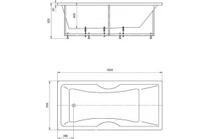 Акриловая ванна Aquatek Феникс 180 слив слева, с фронтальным экраном - 2