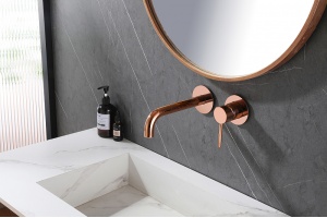 Смеситель для раковины ABBER Wasser Kreis розовое золото - 2