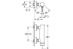 Смеситель Grohe Essence New 33636BE1 для душа - 2