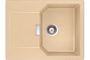 Мойка  Manhattan 45 D Cristalite корз.клапан лунный камень