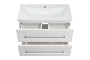 Тумба с раковиной Misty Марта 80 белая глянцевая - 2