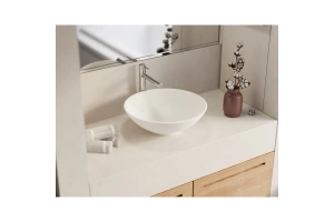 Раковина накладная Whitecross Jade D 40.5 белая матовая - 2