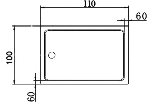 Поддон для душа Cezares Tray прямоугольный 110/100, акриловый - 3