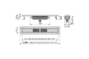 Душевой лоток AlcaPlast  122 см (APZ1101-1150) - 2