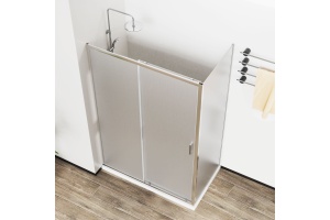 Душевой уголок Vincea City 120х90 профиль хром стекло рифленое - 3