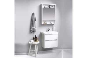 Тумба для комплекта Aqwella City 50 дуб канадский, подвесная, 2 ящика - 2