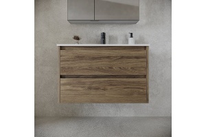 Тумба под раковину подвесная Sancos Libra 80 светлое дерево - 2