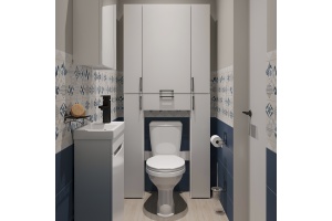 Шкаф DIWO Суздаль 87 для туалета, верхний - 2