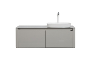 Тумба с раковиной Black&White Universell 120 серая глянцевая