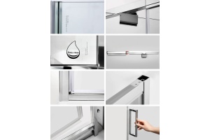 Душевой уголок Wasserkraft Berkel 120x90 профиль хром стекло прозрачное - 2