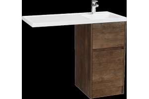 Тумба с раковиной Aquaton Лондри 40 темное дерево